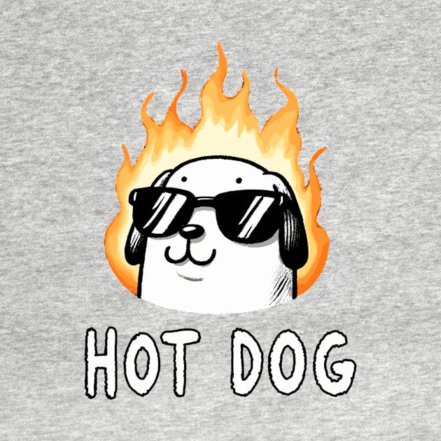 Cool Hot Dog Wiener Dog by DoodleDashDesigns